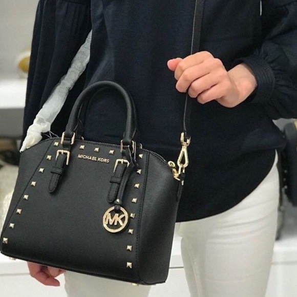 🆕NWT Michael Kors Studded Ciara Satchel - Picture 5 of 5